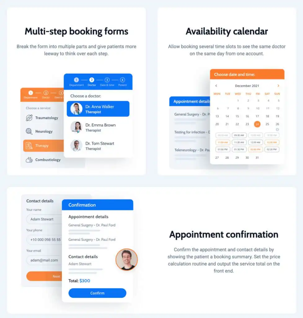 Med Center Website Scheduling features - CORE CONNECT