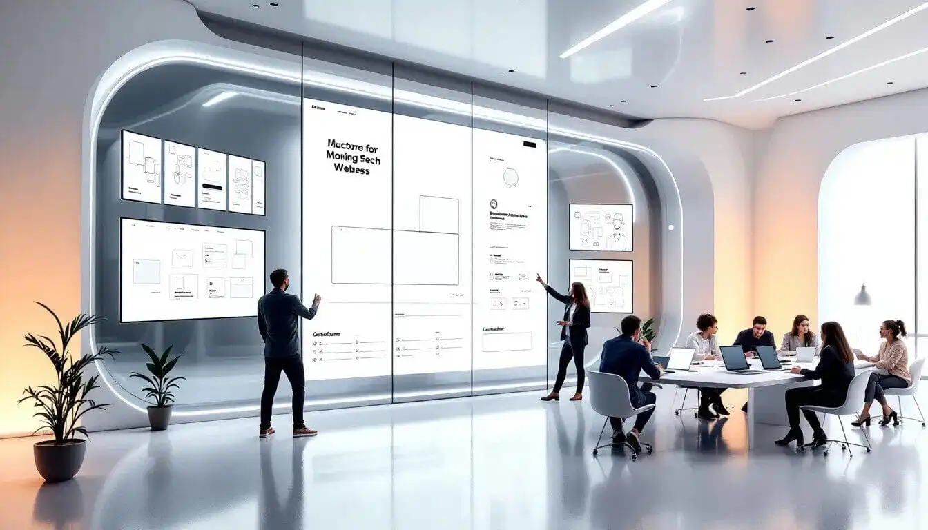 A visual representation of a unique website design process, highlighting steps taken by a design agency.